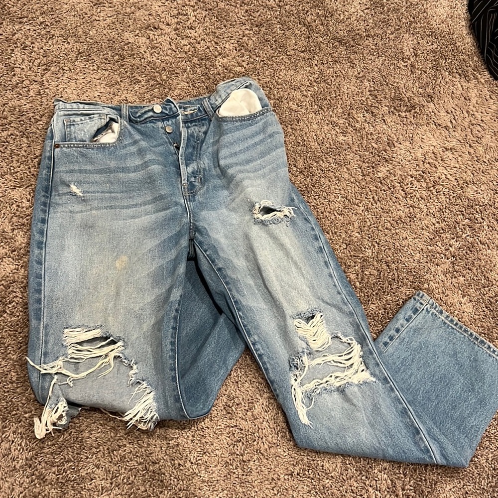 Ripped denim jeans